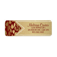 Muster aus Gold und Rotem Lef