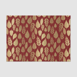 Muster aus Gold und Rotem Lef Seidenpapier