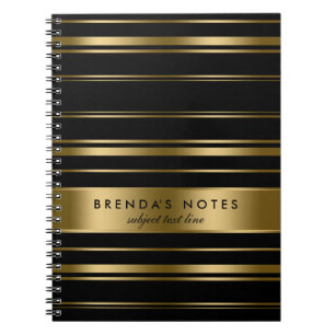 Muster aus Gold und Schwarz Notizblock