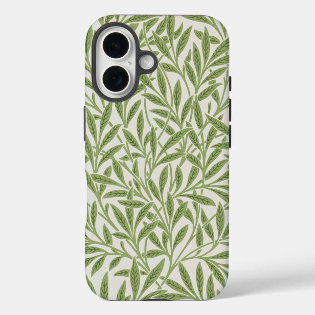 Muster aus grünen, blättrigen Zweigen  Case-Mate iPhone Hülle (Rückseite)