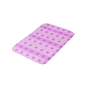 Muster aus kleinen rosa und violetten Blumen Badematte