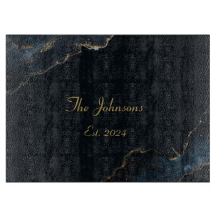 Muster aus kundenspezifischem Marmor, Blauer Akzen Schneidebrett