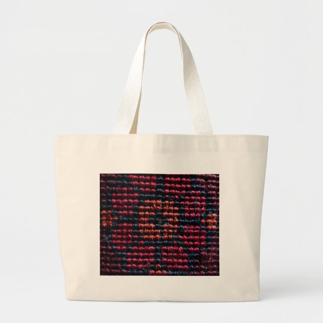 Muster aus rotem und schwarzem Woven Jumbo Stoffbeutel (Vorne)