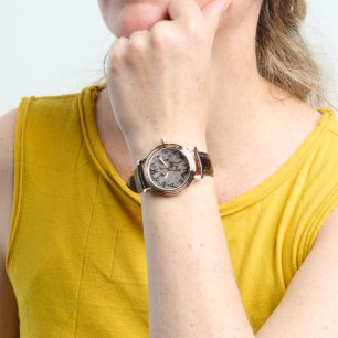 Muster aus weißem Marmor Armbanduhr