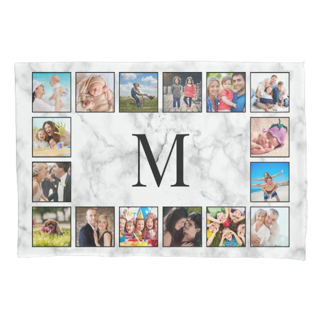 Muster aus weißem Marmor Kissenbezug (Vorderseite)