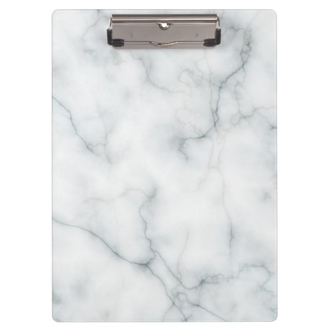Muster aus weißem Marmor Klemmbrett (Vorderseite)