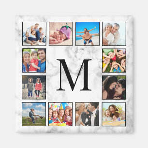 Muster aus weißem Marmor Magnet