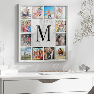 Muster aus weißem Marmor Poster