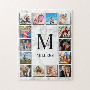 Muster aus weißem Marmor Puzzle