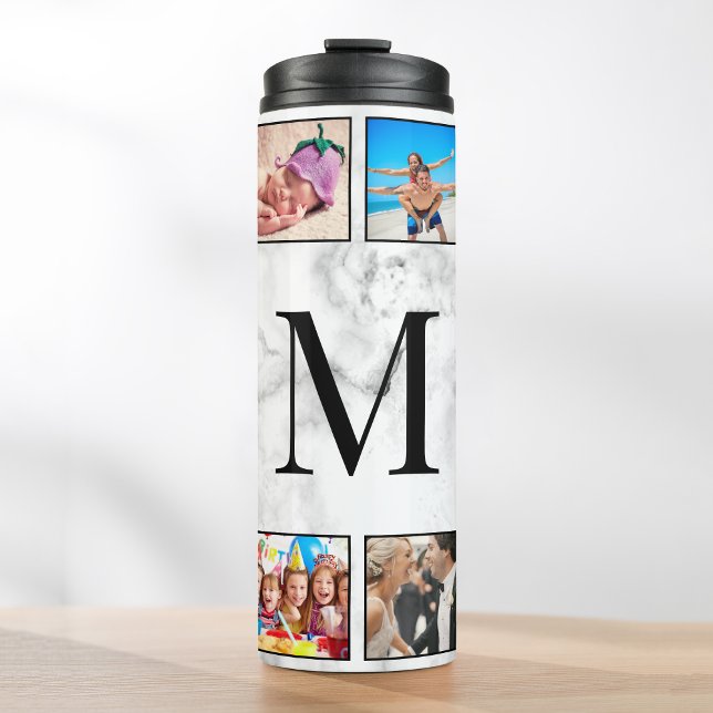 Muster aus weißem Marmor Thermosbecher (Von Creator hochgeladen)