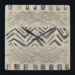 Muster-Basar - geometrische Formen Quadratische Wanduhr<br><div class="desc">Muster-Basar II bis Juni Heidekraut Vess. Kennzeichnet einen Entwurf mit geometrischen Formen.</div>