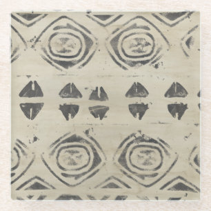 Muster-Basar-- gerundete und geometrische Formen Glasuntersetzer