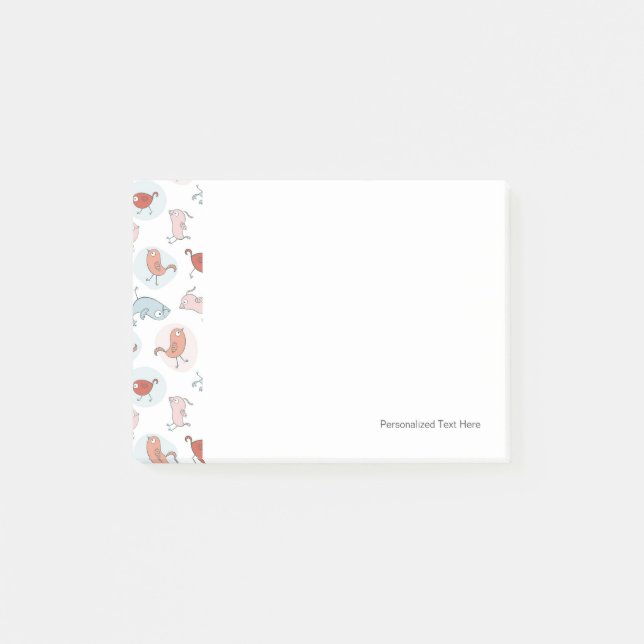 Muster bei Cartoon Post-it Klebezettel (Vorderseite)