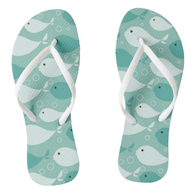 Muster bei Fischen 2 Flip Flops (Fußbett)