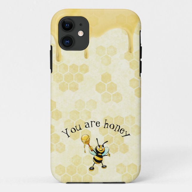 Muster Bienenwabenkrabe iPhone Case (Rückseite)