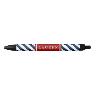 Muster Blau und Rot Kugelschreiber