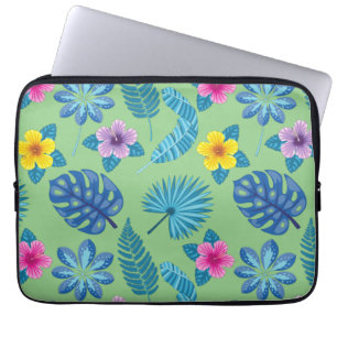 Muster Blume Farbenfrohe Niedliche leuchtende Farb Laptopschutzhülle