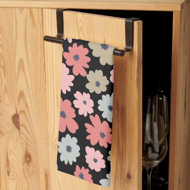 Muster Blume Farblich Vintag Geschirrtuch (Drittel gefaltet)