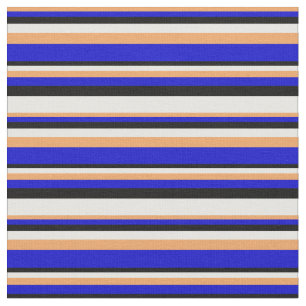 Muster braun, blau, schwarz und weiß stoff