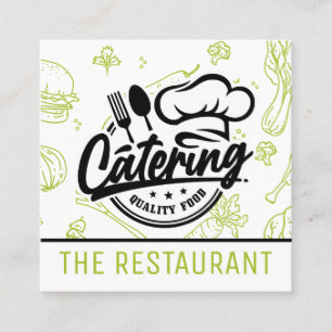 Muster   Catering-Logo Quadratische Visitenkarte