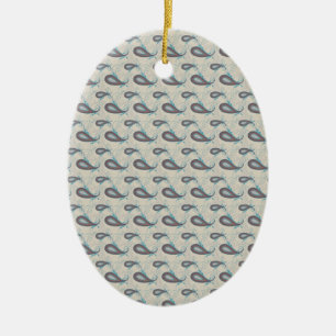 Muster Champagne Paisley Keramikornament