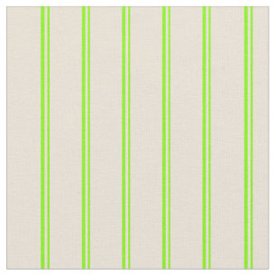 Muster Chartreuse und Bisque Streifen/Linien Stoff