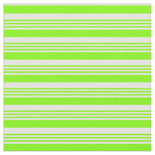 Muster Chartreuse und White Lines/Stripes Stoff