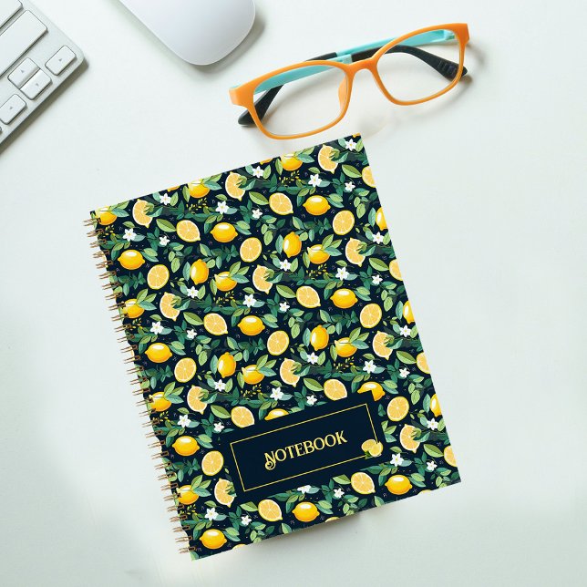 Muster Citrus Lemon Spiral Notebook Notizbuch (Von Creator hochgeladen)