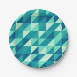 Muster Colorfull Modernes Retro Vintag Pappteller