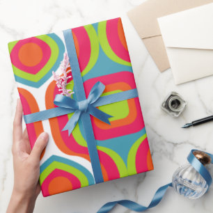 Muster Colorfull Stilvoll Geometrisch Vintag Niedl Geschenkpapier