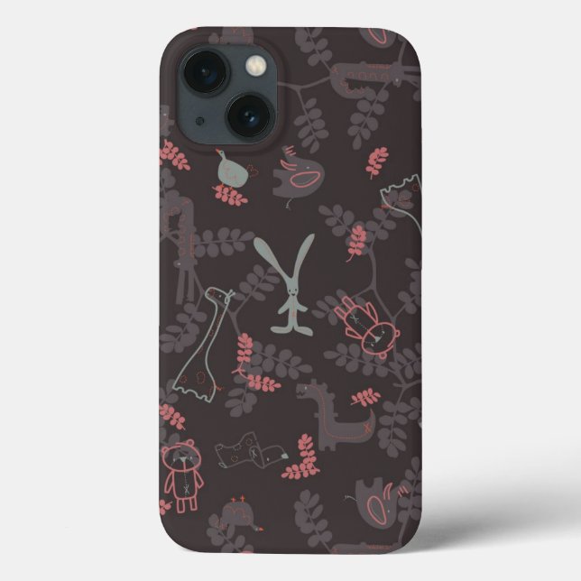 Muster, das Babytiere 1 anzeigt Case-Mate iPhone Hülle (Rückseite)