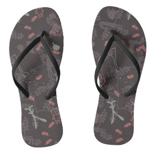 Muster, das Babytiere 1 anzeigt Flip Flops