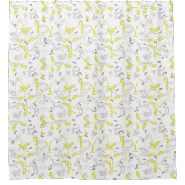 Muster, das Babytiere 2 anzeigt Duschvorhang (Vorderseite)