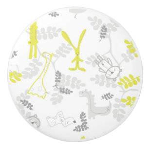 Muster, das Babytiere 2 anzeigt Keramikknauf