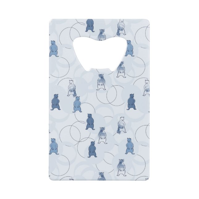 Muster, das einen Grizzlybären kennzeichnet Geldkarten Flaschenöffner (Vorderseite)