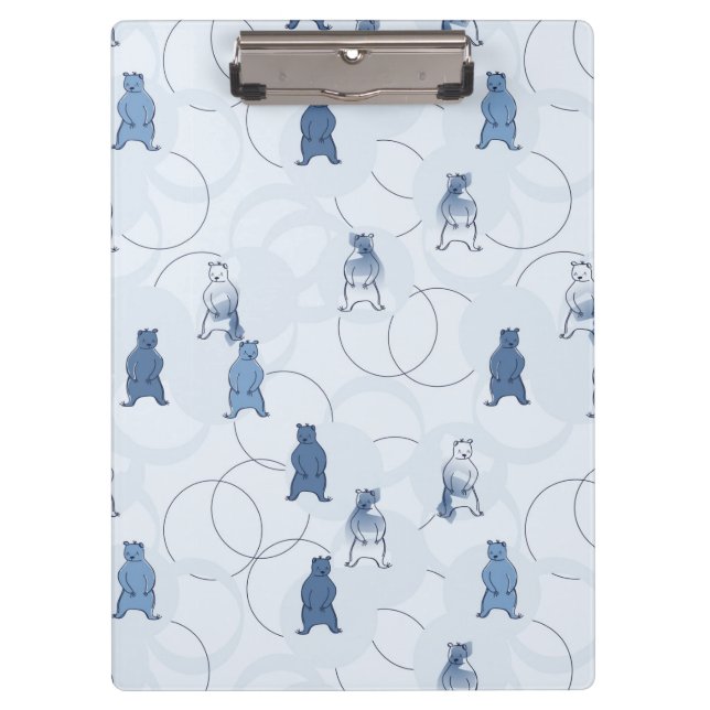 Muster, das einen Grizzlybären kennzeichnet Klemmbrett (Vorderseite)