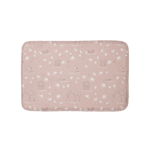 Muster, das niedliche Babydschungeltiere anzeigt Badematte