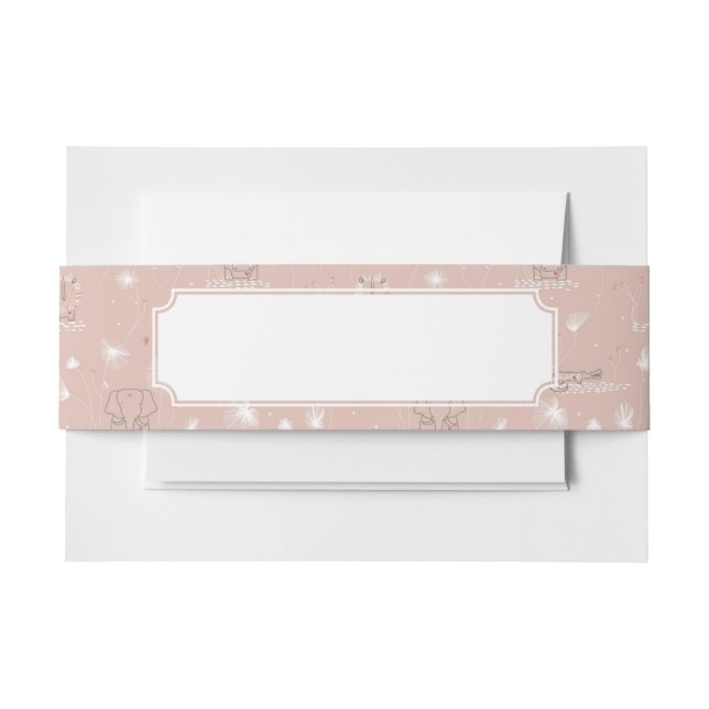 Muster, das niedliche Babydschungeltiere anzeigt Einladungsbanderole (Vorderseite Beispiel)