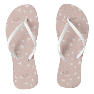 Muster, das niedliche Babydschungeltiere anzeigt Flip Flops