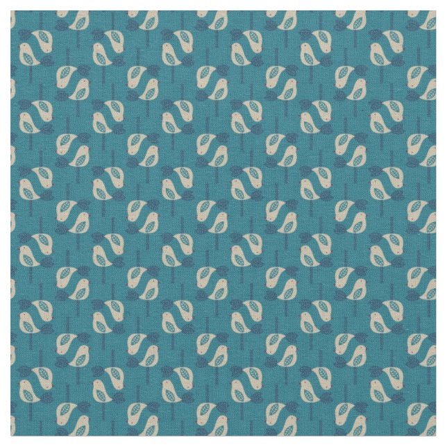 Muster, das Vögel anzeigt Stoff (Nahaufnahme)