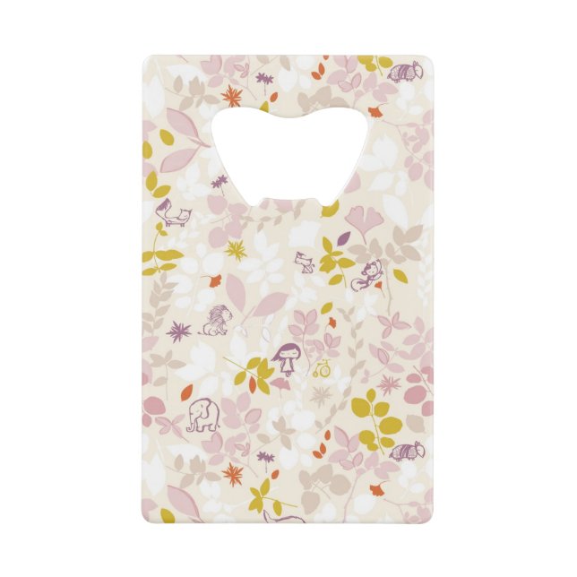 Muster, das wunderliche Tiere anzeigt Geldkarten Flaschenöffner (Vorderseite)