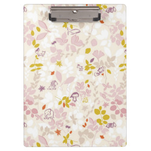 Muster, das wunderliche Tiere anzeigt Klemmbrett