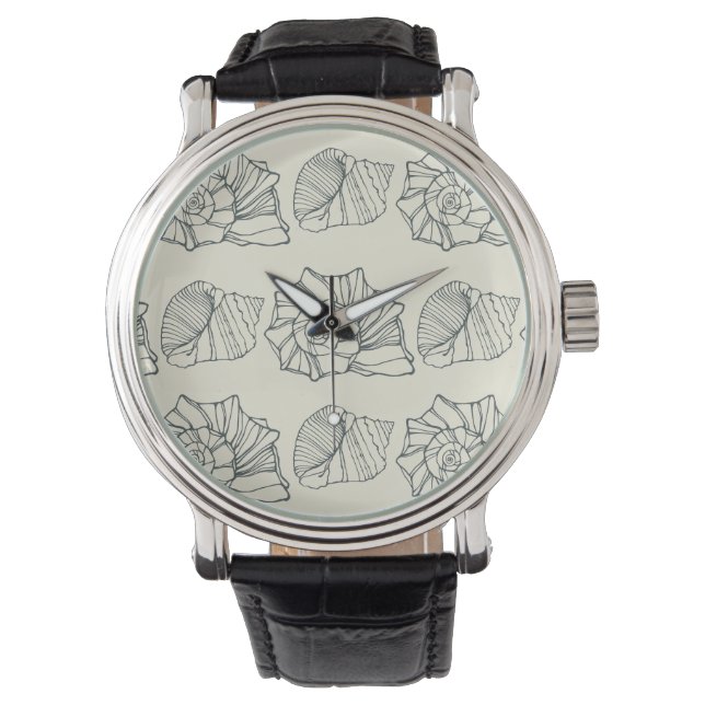 Muster dekorativer Muscheln Armbanduhr (Vorderseite)