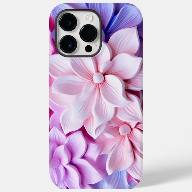 Muster der 3D-Pastell-Blume Case-Mate iPhone Hülle (Rückseite)