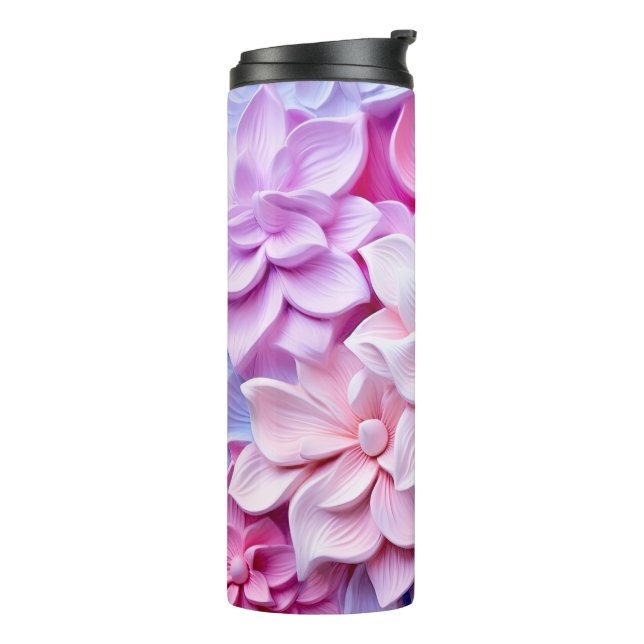 Muster der 3D-Pastell-Blume Thermosbecher (Nach links gedreht)