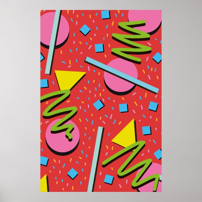 Muster der 90er-Jahre Poster (Vorne)