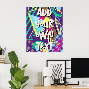 Muster der 90er, Neunzigerjahre Retro geometrische Poster