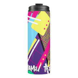 Muster der 90er, Vintage Neunziger Retro Geometric Thermosbecher