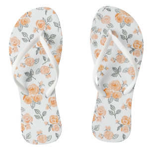 Muster der Aquarellfarben zeichnen Flip Flops