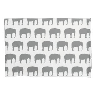 Muster der asiatischen Elefanten-Silhouetten Kissenbezug
